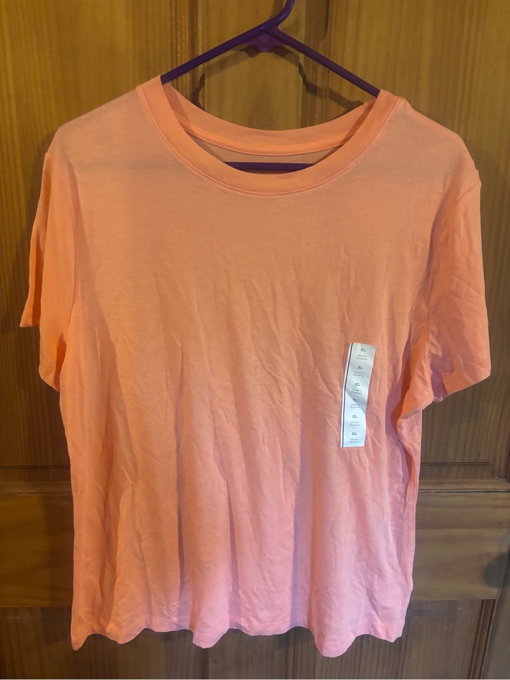 a new day Peach Short Sleeve Crewneck Tee